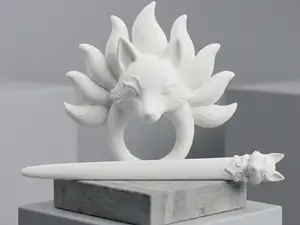 Nine-Tailed Kitsune Hairpin Set