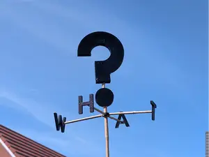 Gravity Falls W-H-A-T weather vane