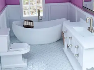 1:12 Scale Bathtub – Dollhouse Bathroom Fixture