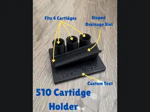 510 Cartridge Holder with Drainage Slant