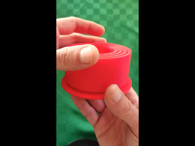 Print-in-place portable collapsible glass