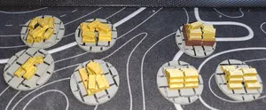Bolt Action - Nazi Gold Objective Markers (25 mm)