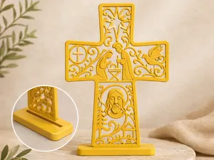Cruz Decorativa Religiosa(Jesus) - Base Encaixável