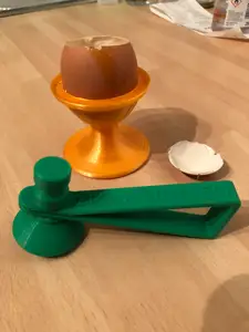 Egg Cup with Drip Tray and Egg Cracker