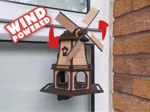 Windmill Bird Feeder – Wind-Powered Food Dispenser