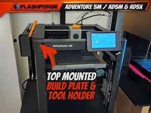 Top-mounted build plate holder for AD5M & AD5X