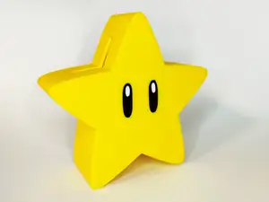 Super Mario Star Coin Bank  (AMS / No AMS Options)