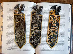 The Fourth Wing Golden and Black Dragon Bookmark