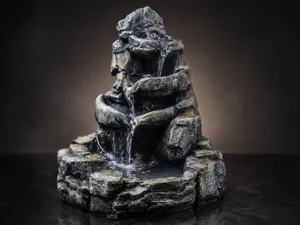 Mini Stone Waterfall Fountain – 3 Tier Cascade