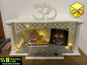 Hindu Mandir Temple with Om logo/symbol