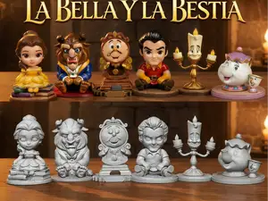SENTADITOS LA BELLA Y LA BESTIA