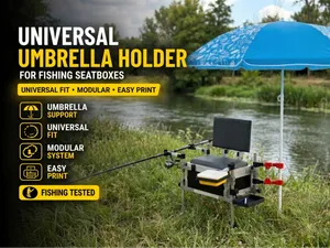 Universal Umbrella Holder for Fishing Seatboxes