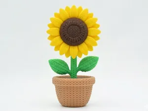 Knitted Sunflower