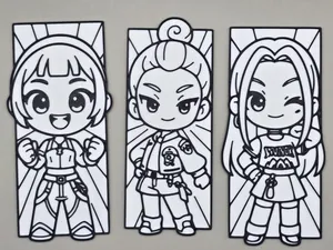 Kpop Chibi Painting Coloring Craft Girls