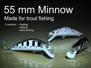 55 mm Minnow lure perfect for trout fishing