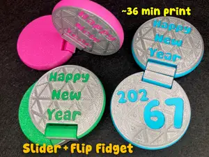 67 New Years 2026 Slider + Flip Fidget - QUICK