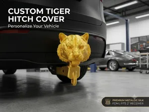 Tiger Head Trailer Hitch Cover Tow Cap