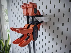 Stackable Jorgensen Bar Clamp Holder for Skadis