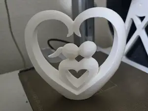 valentine couple sitting in heart