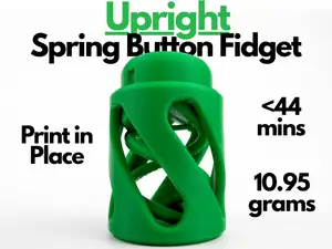 Upright Spring Button Fidget (Print in Place)