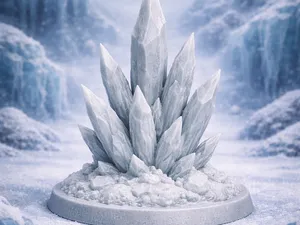 Cristaux de Glace – Décor d’hiver (sans support)