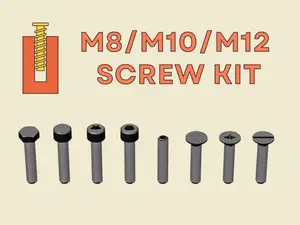 M8/M10/M12 Screw Kit (Screws, Washers, Nuts)