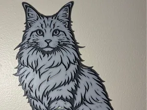 Maine Coon cat wall art