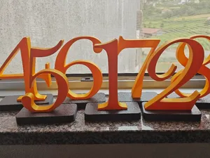 Numbers for table 0 to 9 for Events