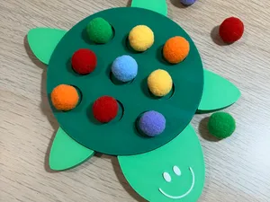 Adorable Turtle Pom Pom Sorting Tray