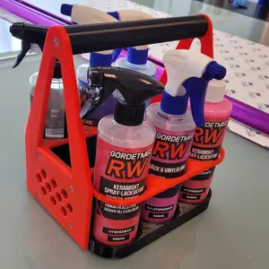 Bottle holder for car detailing 6x69mm bottles