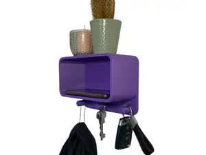 Modern shelf with hooks for keys/coats/bags