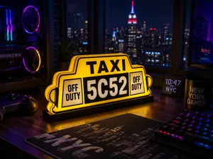 New York Taxi Sign Lightbox