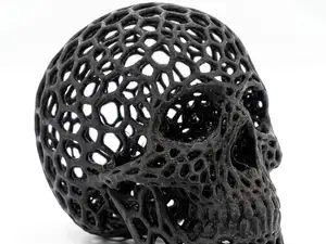 Aquarium Moss Skull - Voronoi Style Cave
