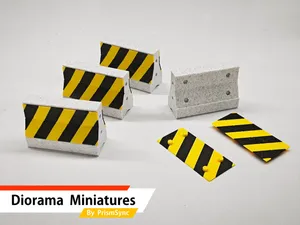 [Diorama Miniatures] Colored Jersey Barrier