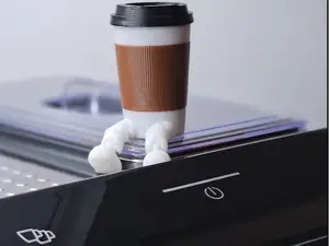 Coffee Cup with articulated legs and Keychain
