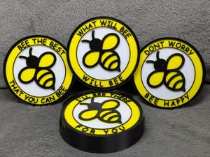 Bumble Bee Stackable Coaster Set - No AMS Needed