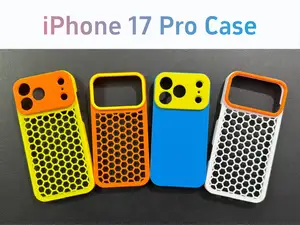 iPhone 17 Pro高精度手机壳(蜂窝版和平底版,含STEP)