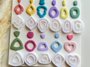10pcs Cut-out geometric polymer clay cutters
