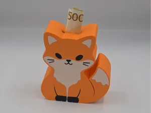 Cute Fox Piggy Bank – Multi-Part, No AMS