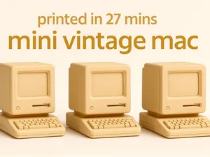 Mini Vintage Mac – Retro Computer (Quick Print)
