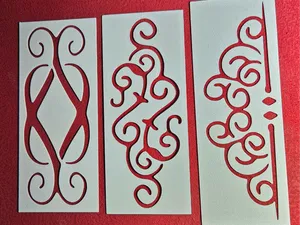 Ornamental border stencils