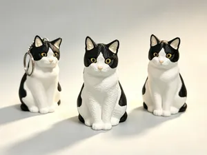 仿真牛奶猫摆件