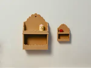 Miniature Dollhouse Scalloped Edge Display Rack