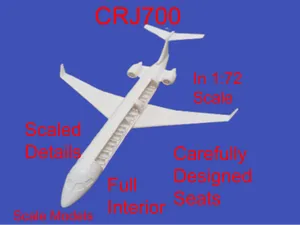 CRJ700 in 1:72 Scale with full interior