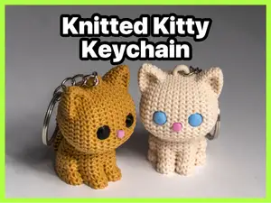 Knitted Kitty Keychain - No AMS