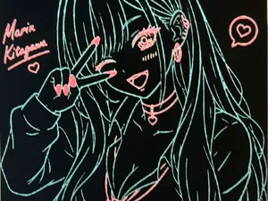 Dress Up Darling - Marin Kitagawa Backlit Lineart
