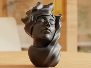 Whisper of the Veil – Surreal Female Sculpture