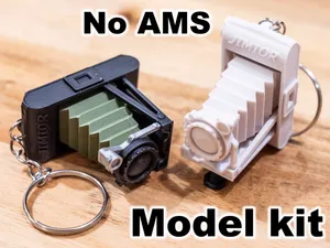 Bellows film camera model kit keychain trinket