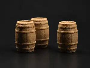 Realistic Wooden Barrel - DND Miniature Terrain