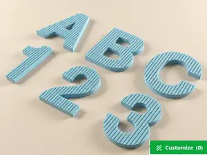 Ribbed Signage Pro: Customizable Letters & Numbers